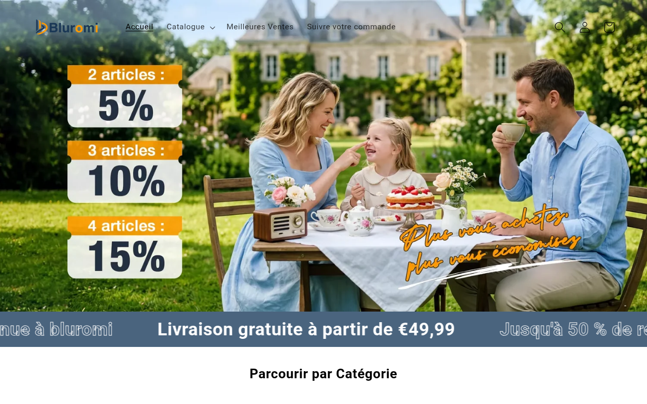 Screenshot van bluromi.com