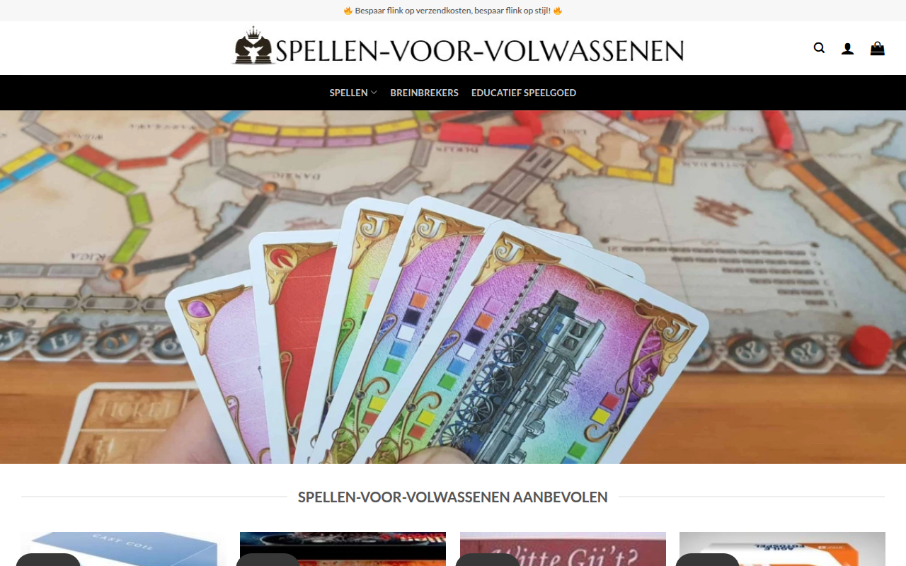 Screenshot van boardgameverkoop.com