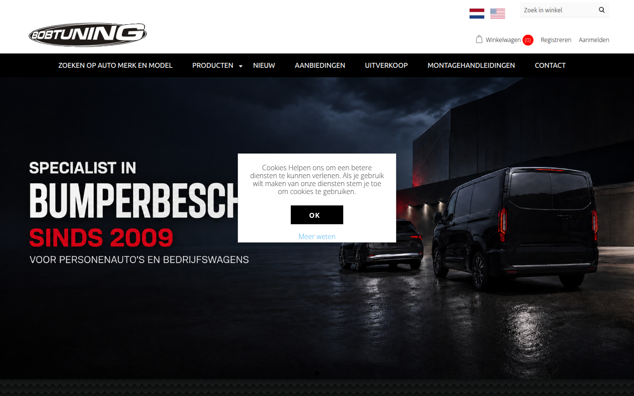 Screenshot van bobtuning.nl