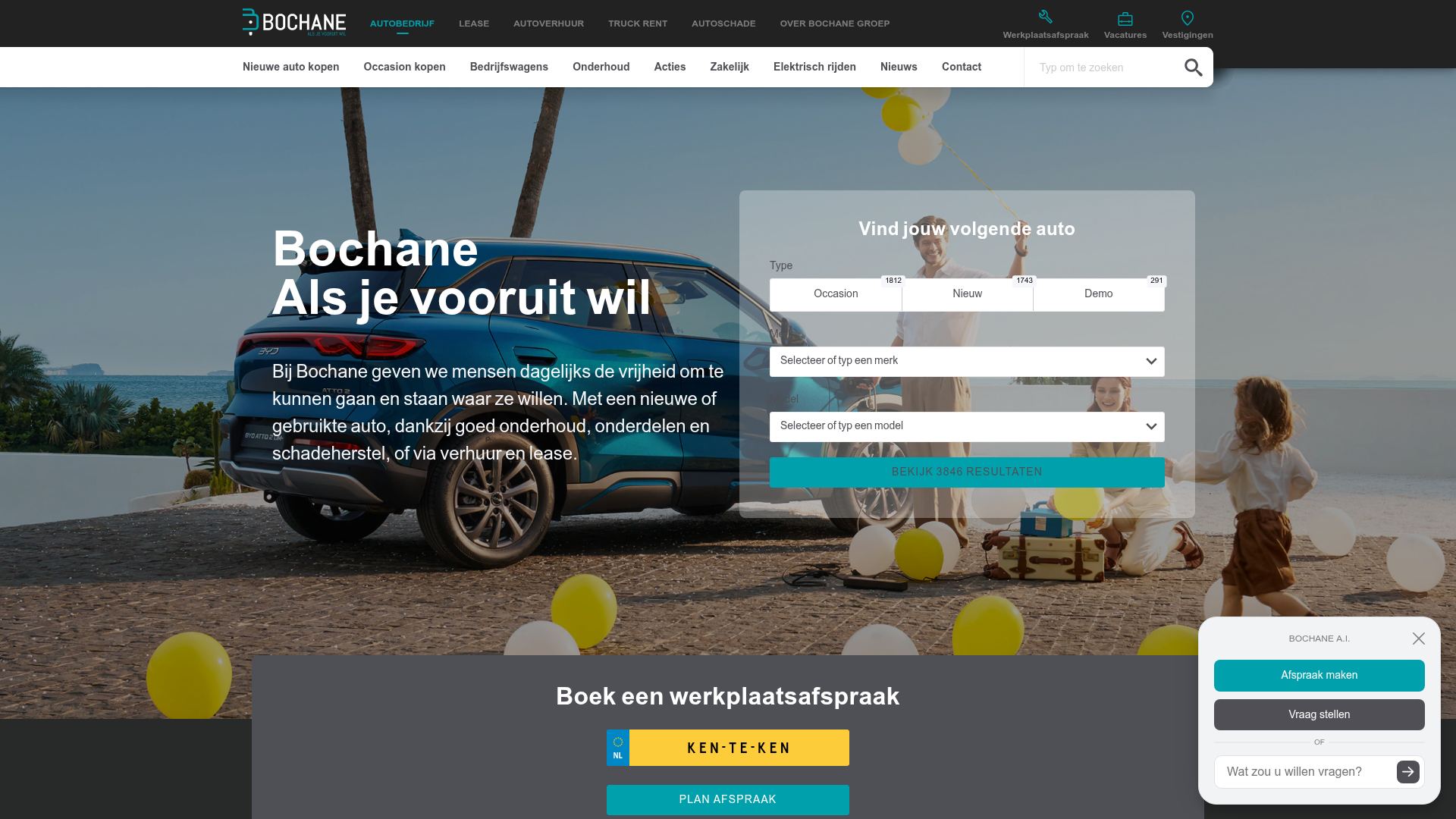 Screenshot van bochane.nl