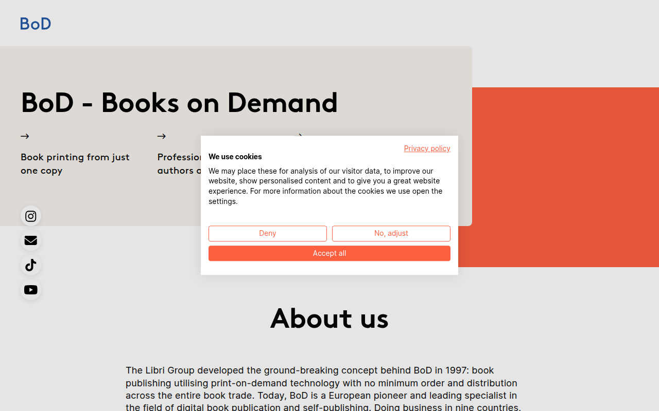 Screenshot van bod.com