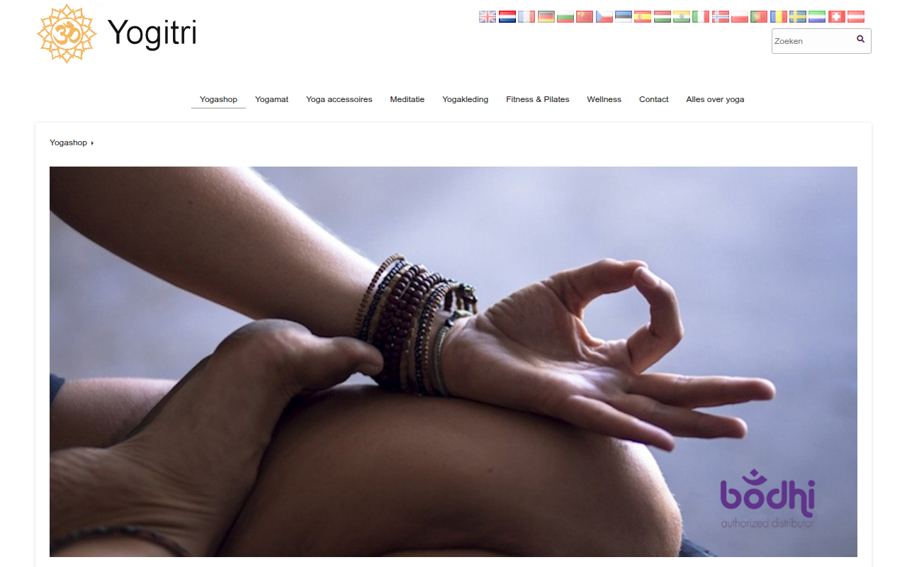Screenshot van bodhiyoga.nl