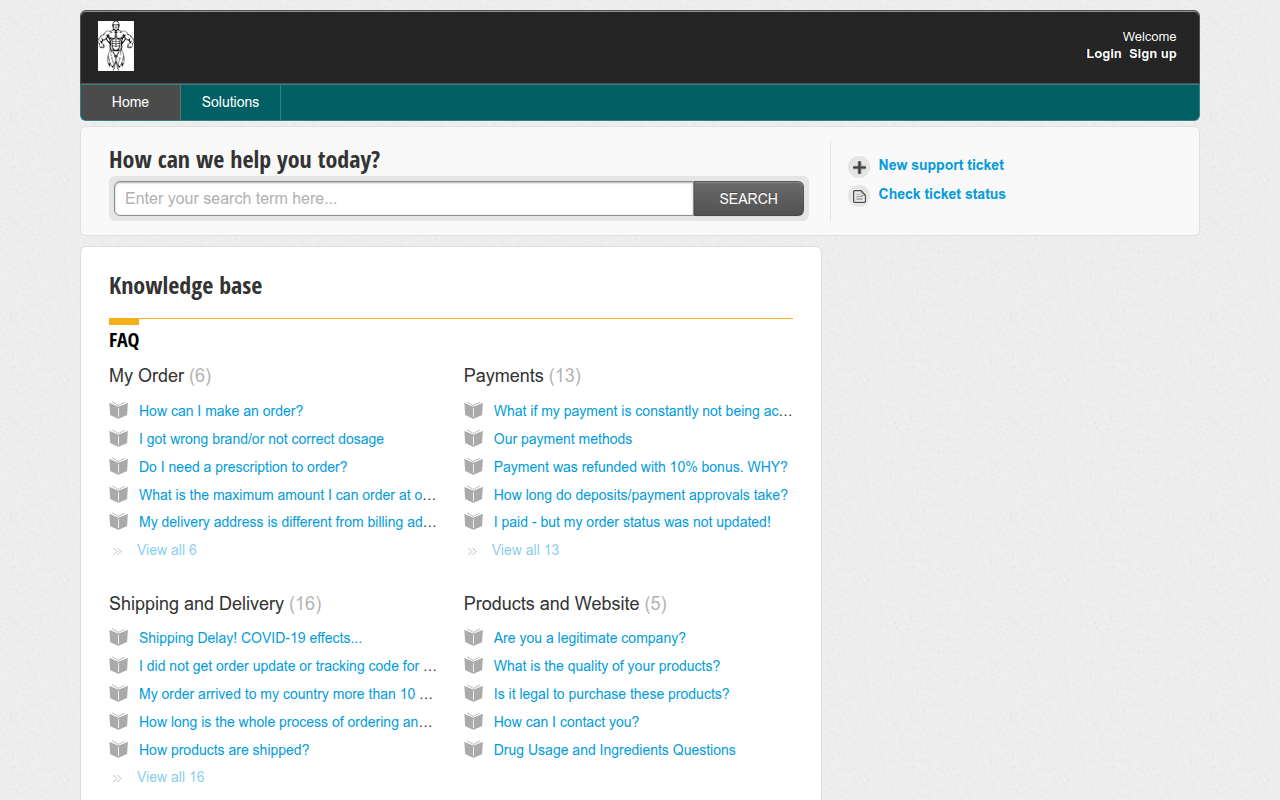 Screenshot van bodybuilding.freshdesk.com