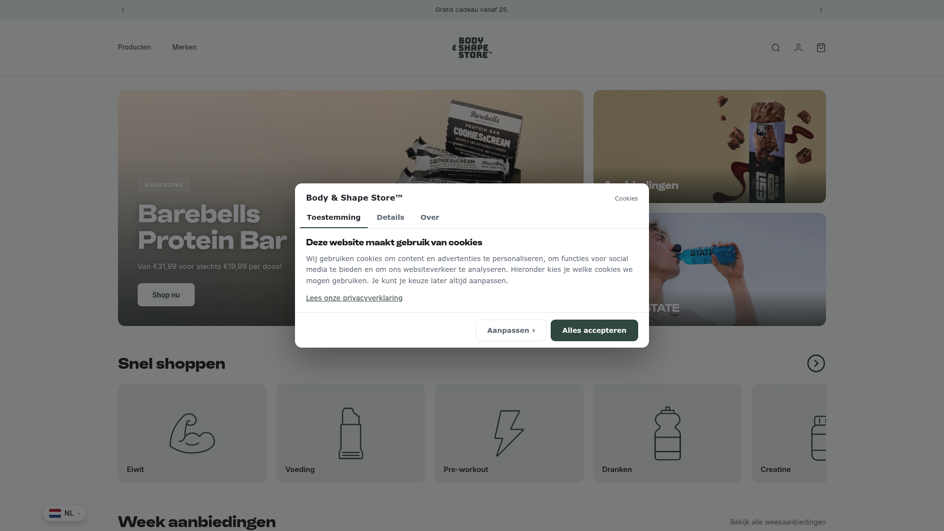 Screenshot van bodyenshapestore.nl