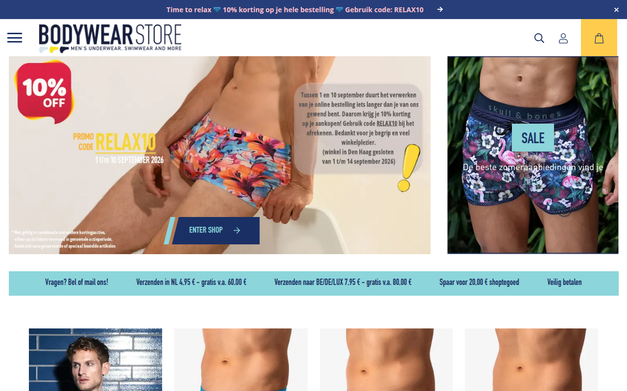 Screenshot van bodywearstore.com