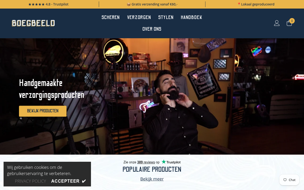 Screenshot van boegbeeld.shop