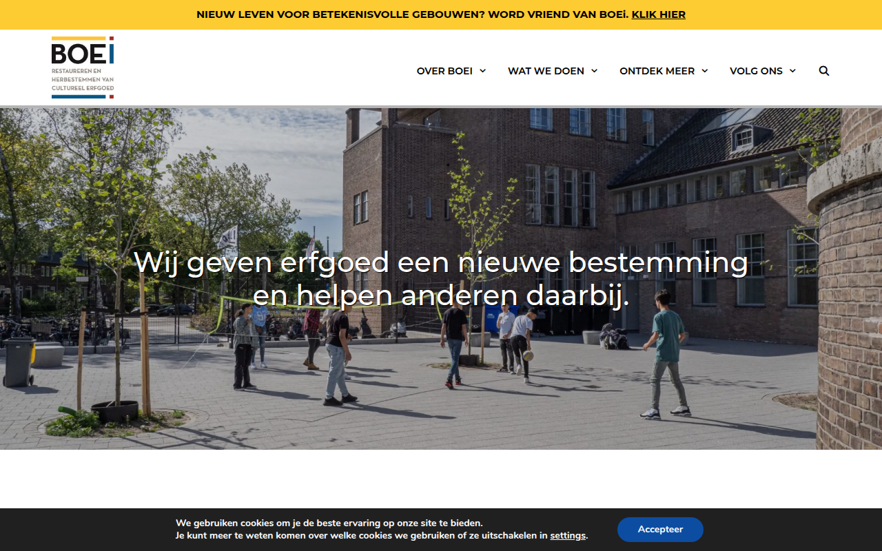 Screenshot van boei.nl