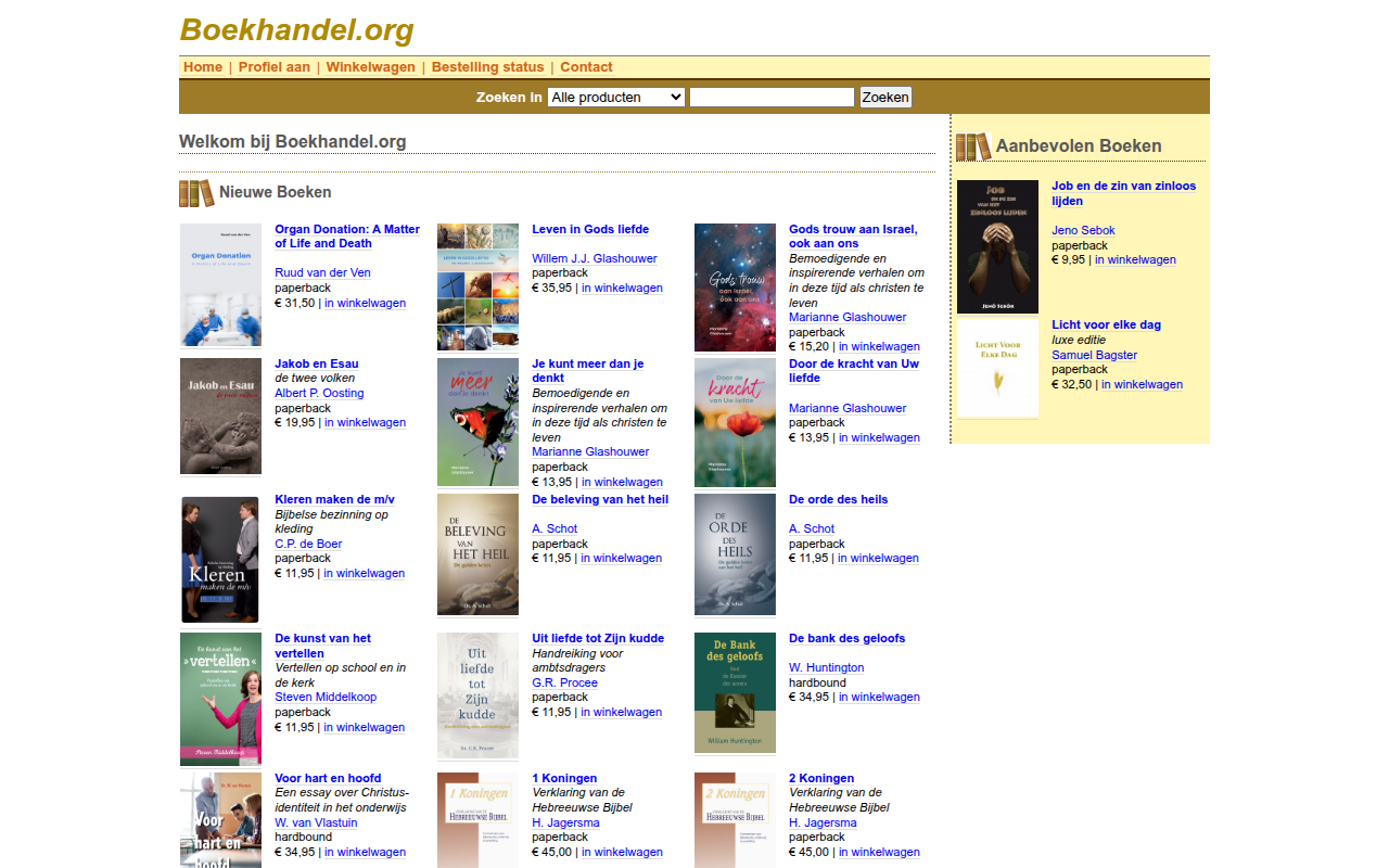 Screenshot van boekhandel.org