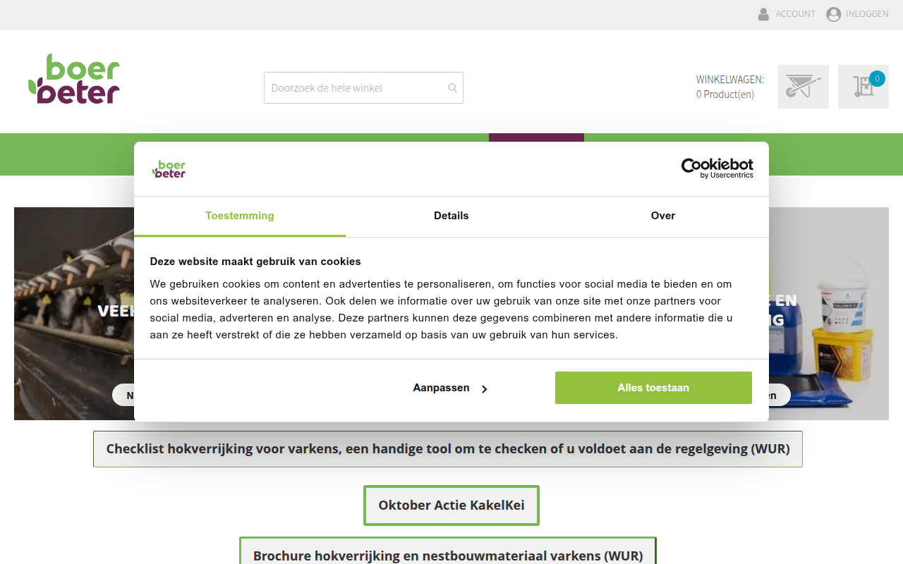 Screenshot van boerbeter.nl