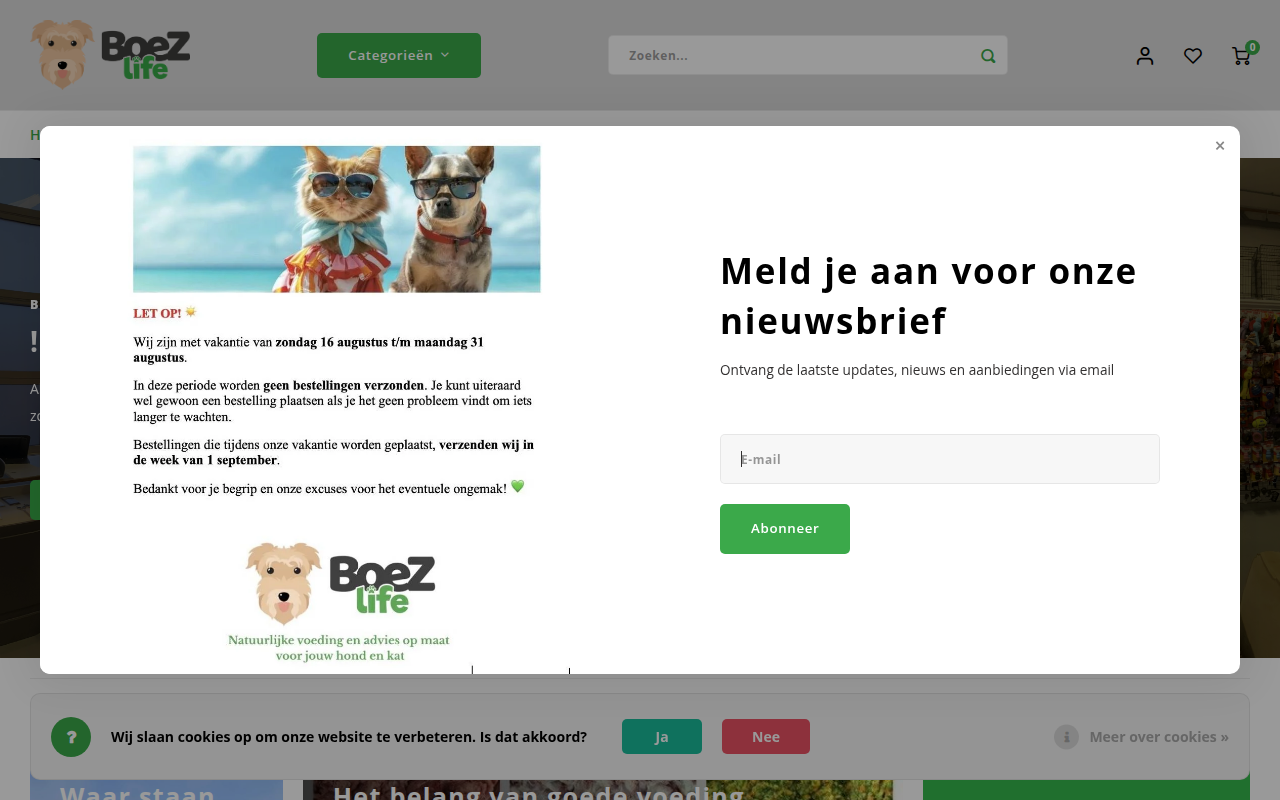 Screenshot van boezlife.com