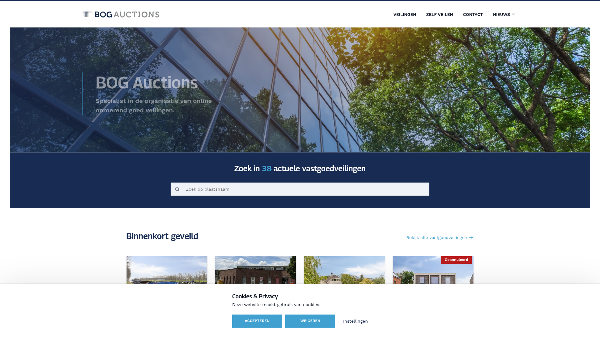 Screenshot van bog-auctions.com