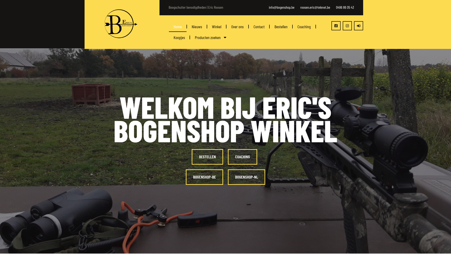 Screenshot van bogenshop.be