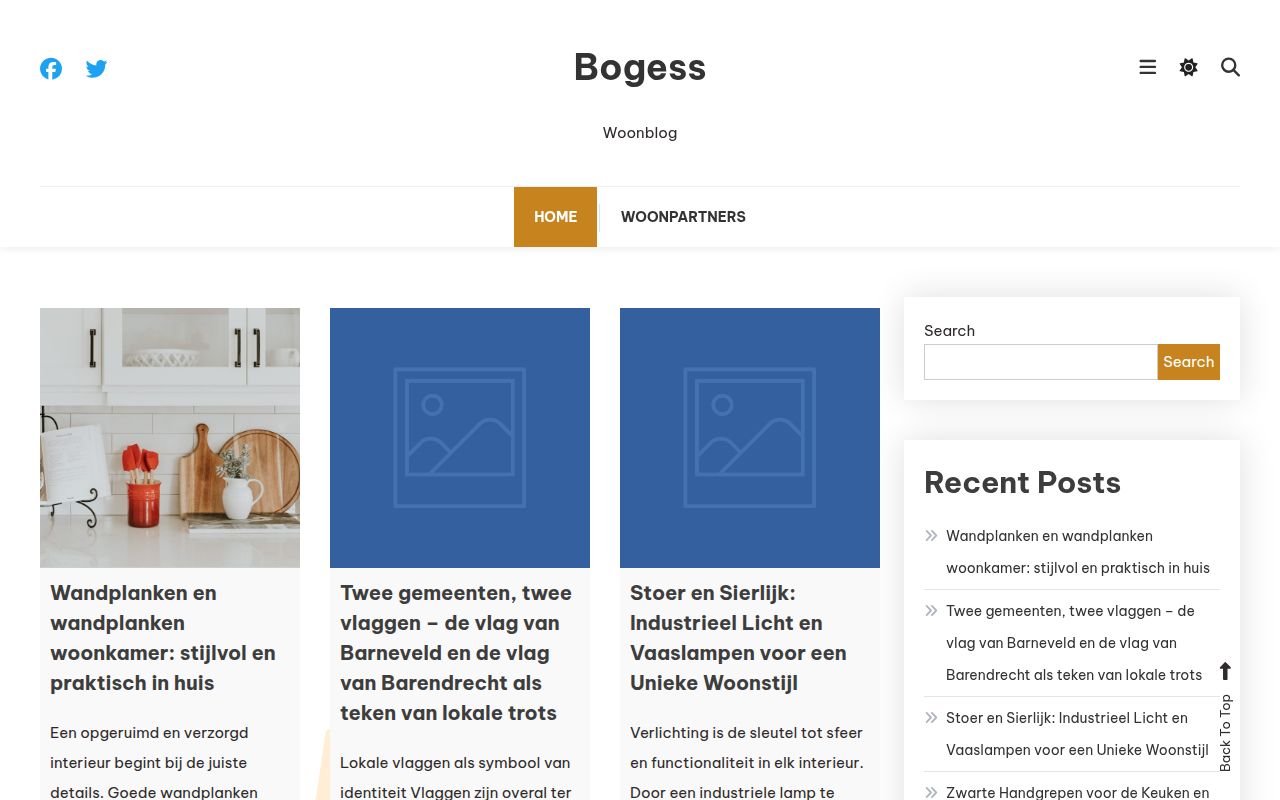 Screenshot van Bogess – Woonblog
