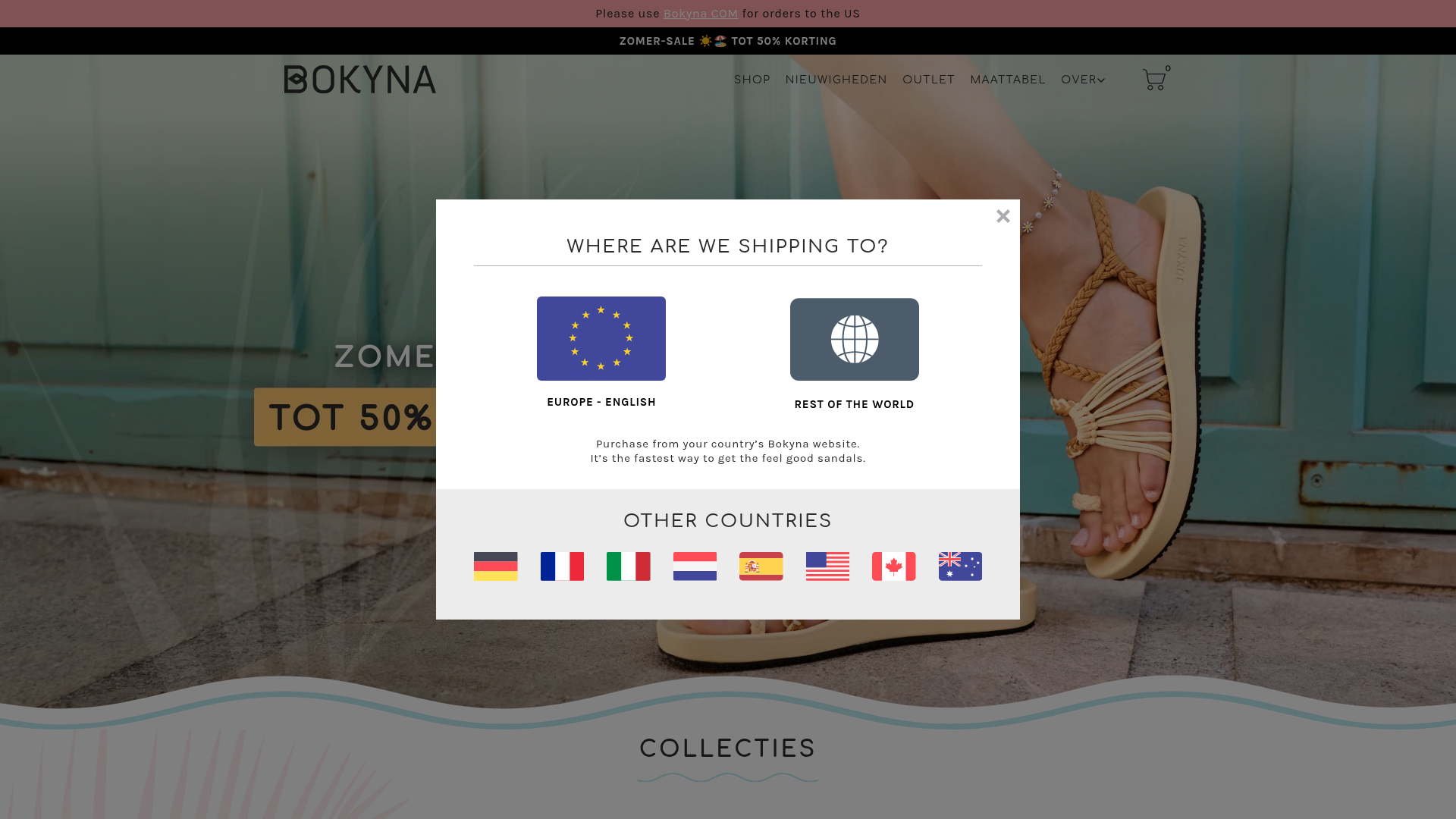 Screenshot van bokyna.nl