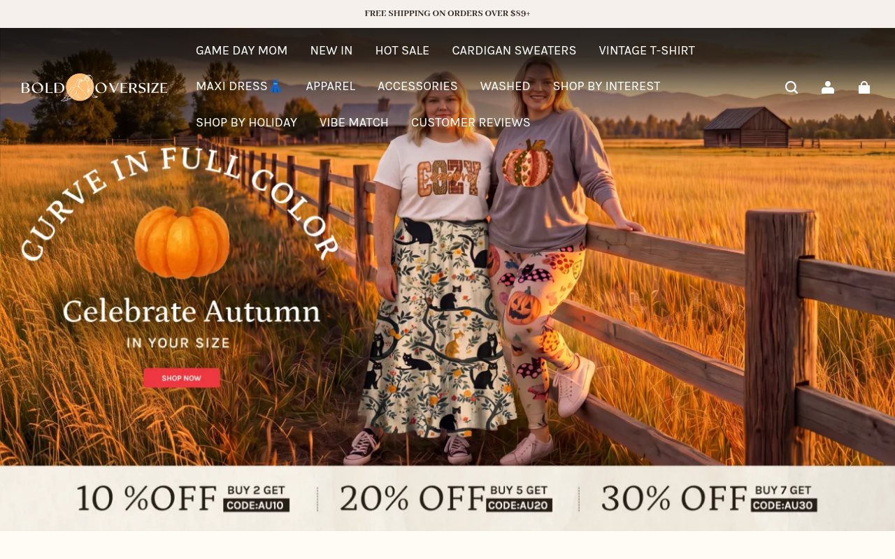 Screenshot van boldoversize.com