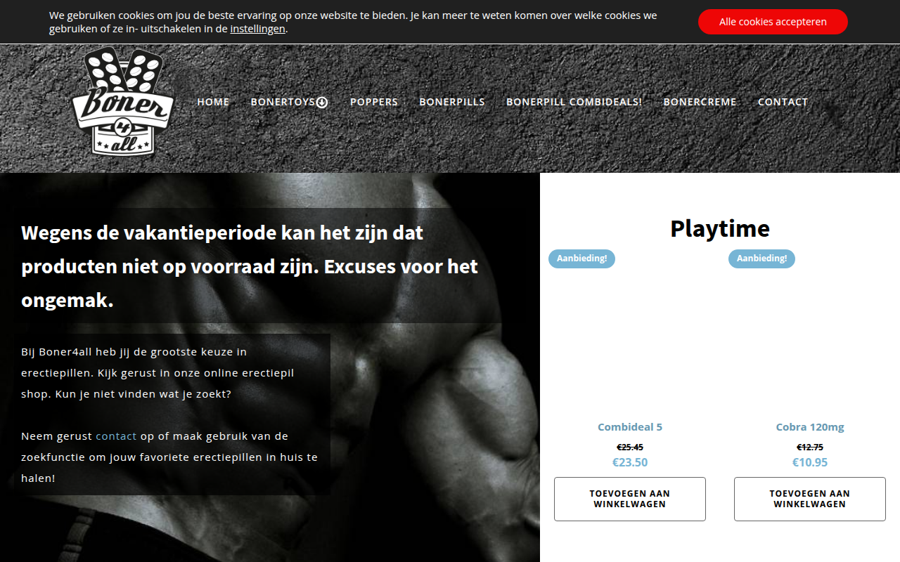 Screenshot van boner4all.nl