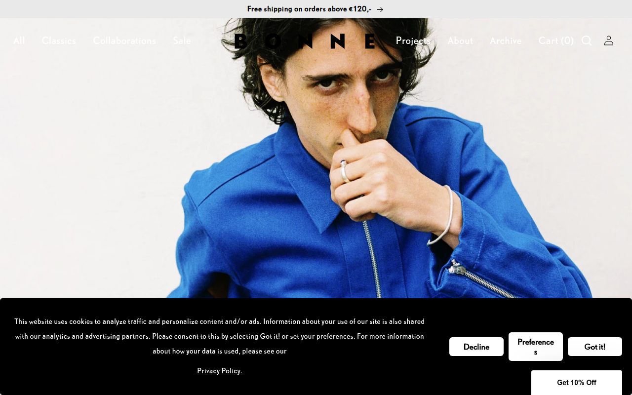Screenshot van bonnelife.com