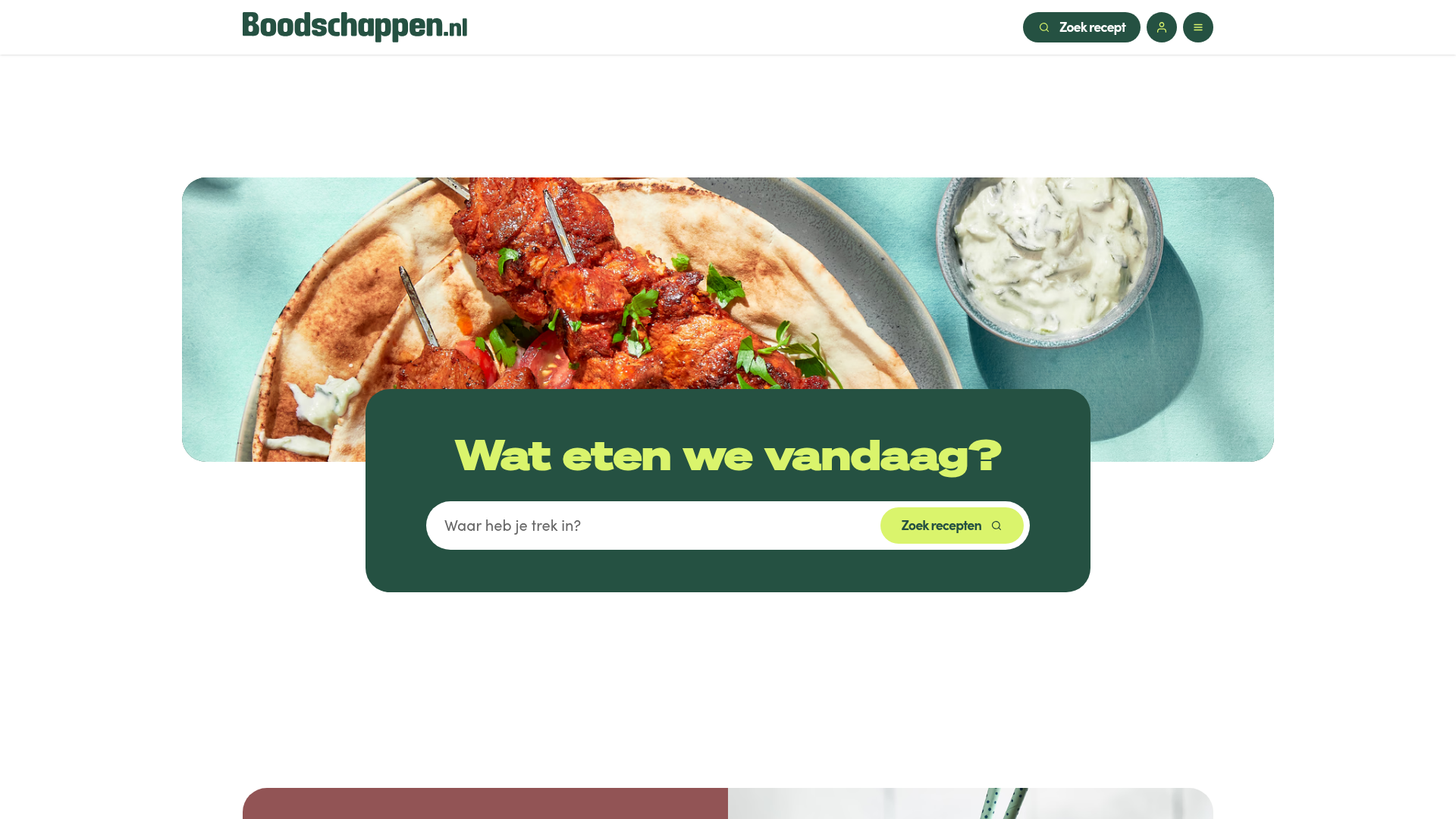 Screenshot van boodschappen.nl