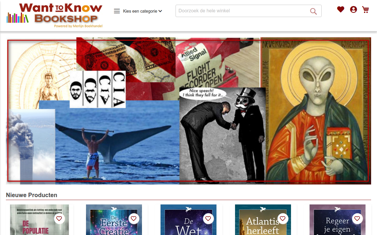 Screenshot van bookshop.wanttoknow.nl