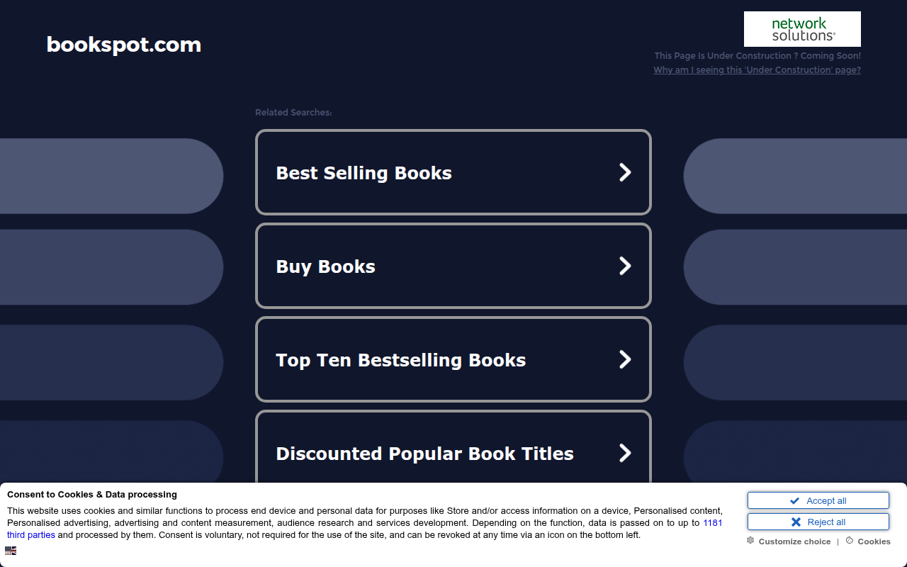 Screenshot van bookspot.com
