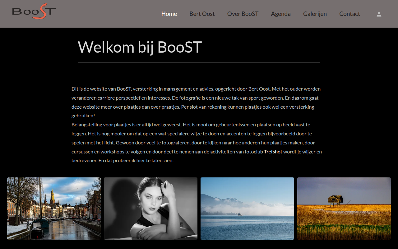 Screenshot van boost.nl