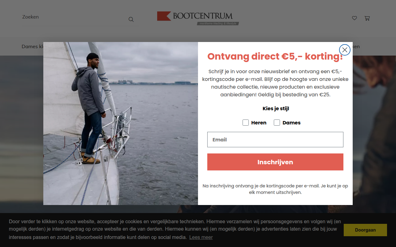 Screenshot van bootcentrum.nl