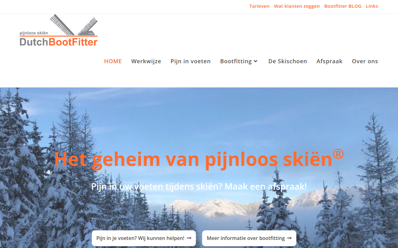 Screenshot van bootfitter.nl