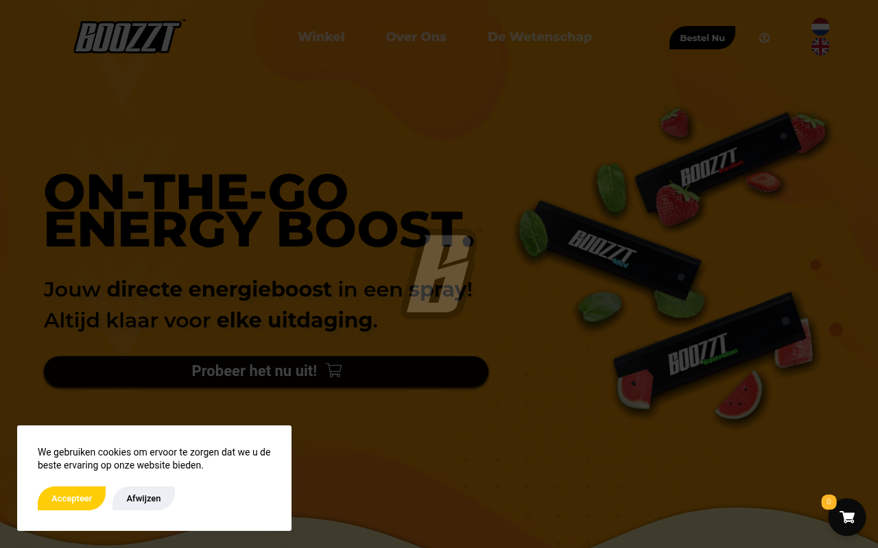Screenshot van boozztenergy.com