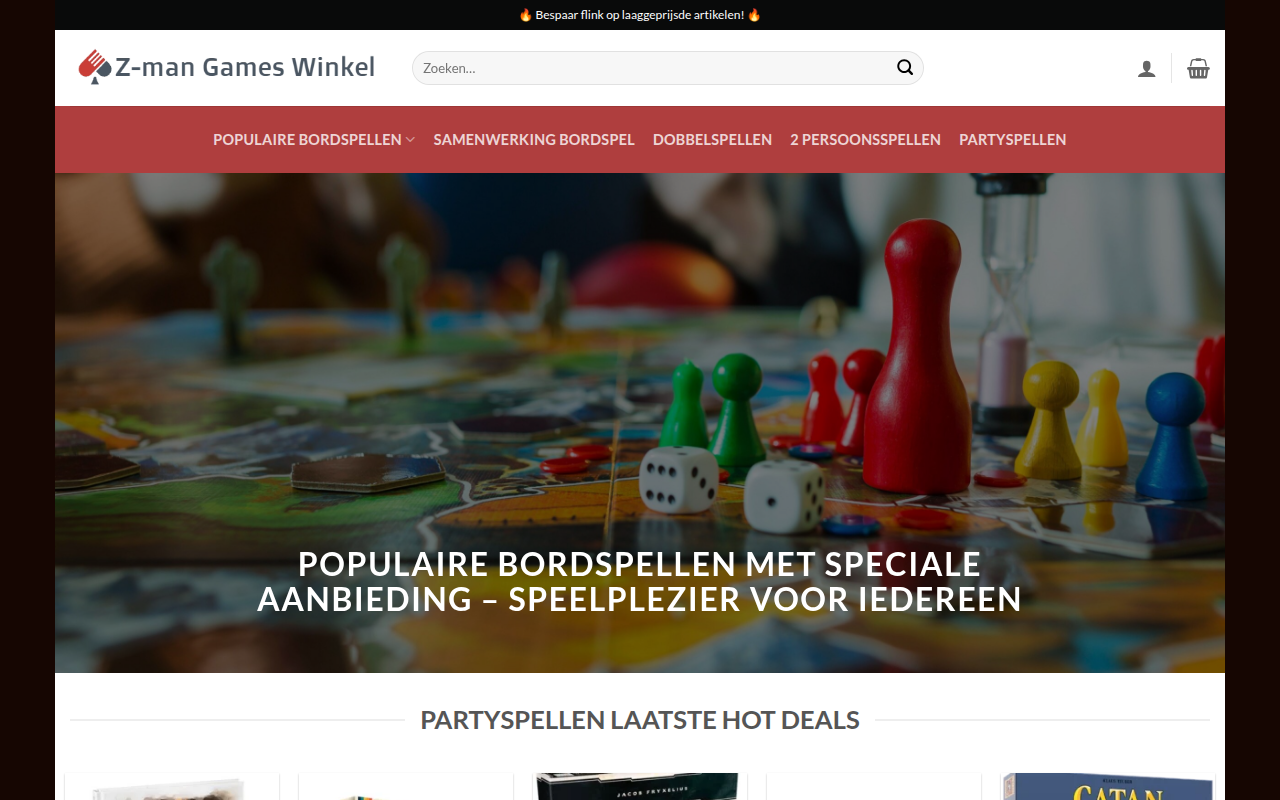 Screenshot van bordspellenwinkel.com