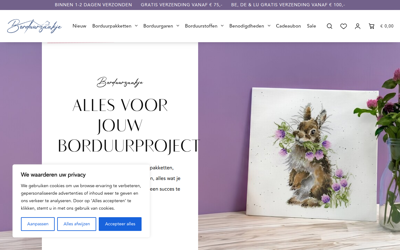 Screenshot van borduurzaakje.nl