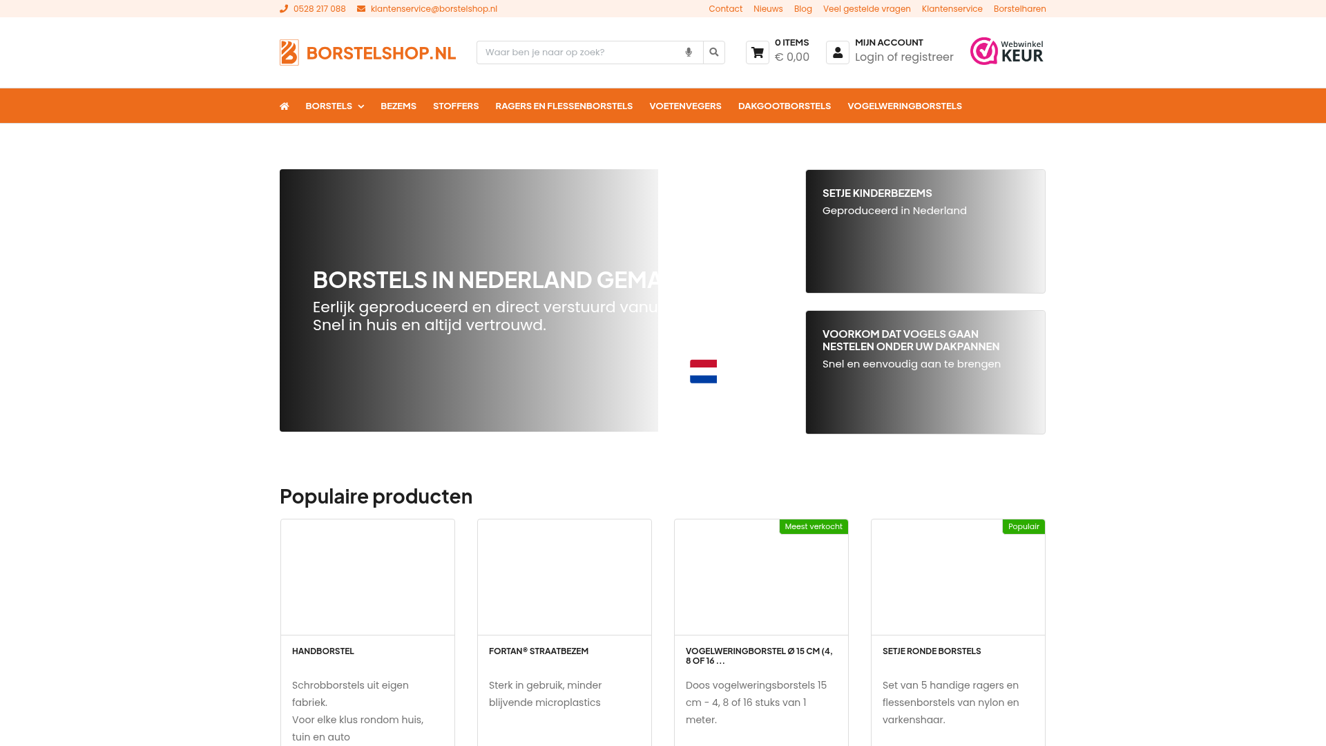Screenshot van borstelshop.nl