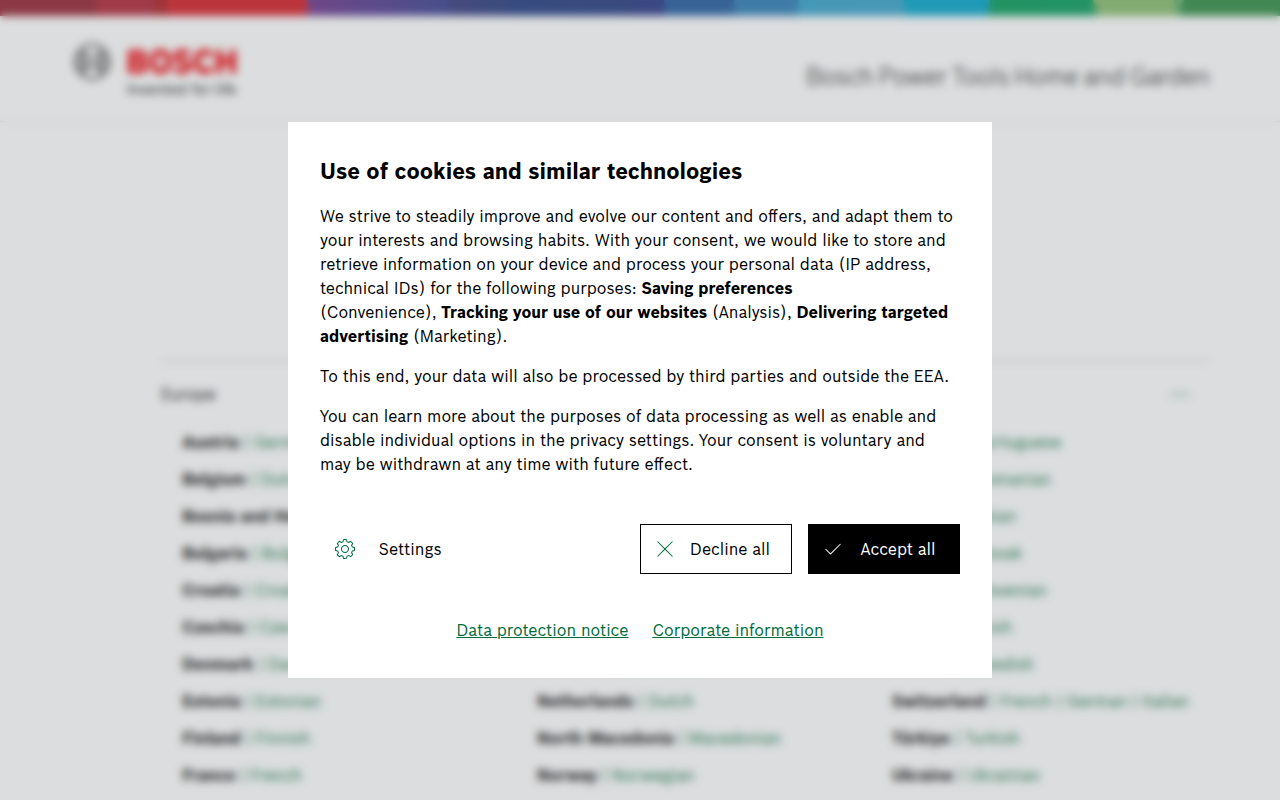 Screenshot van bosch-diy.com