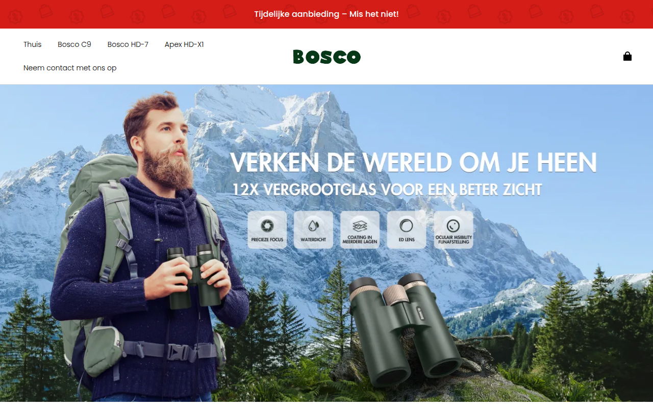 Screenshot van Bosco-nl