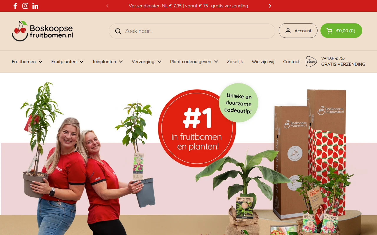 Screenshot van boskoopsefruitbomen.nl
