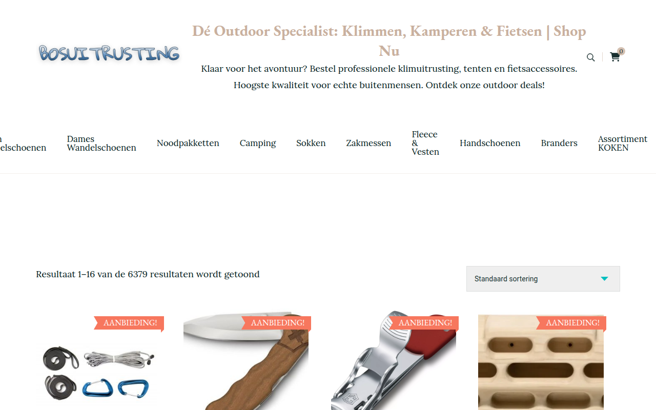 Screenshot van bosuitrusting.com