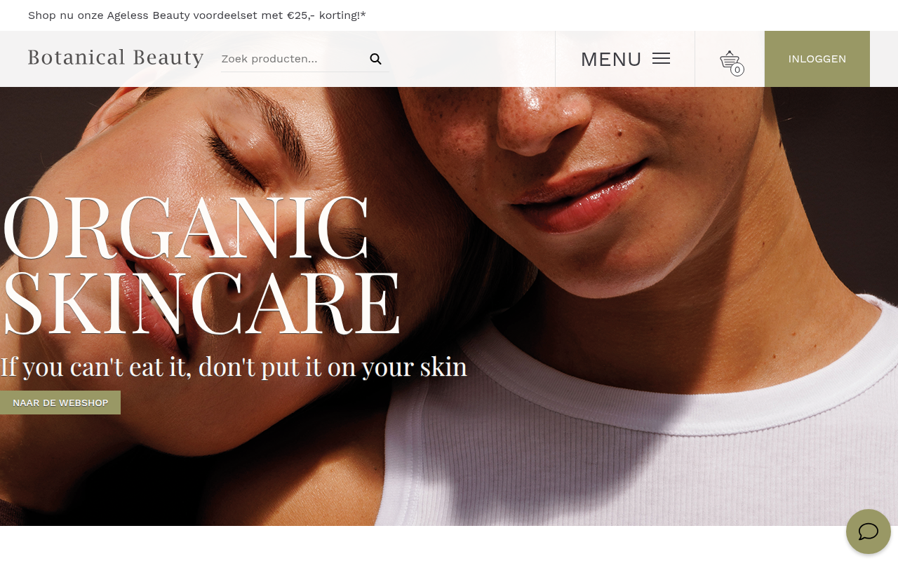 Screenshot van botanicalbeauty.nl