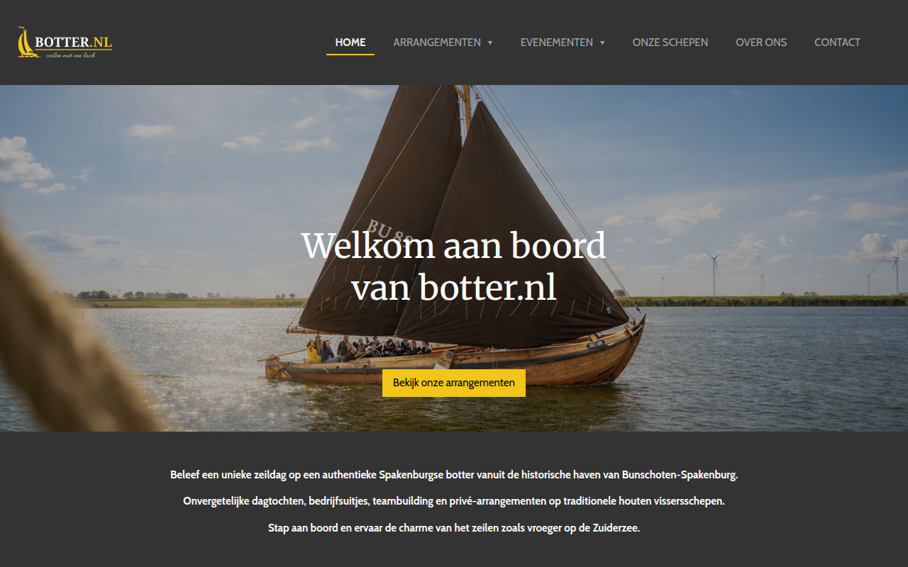 Screenshot van botter.nl