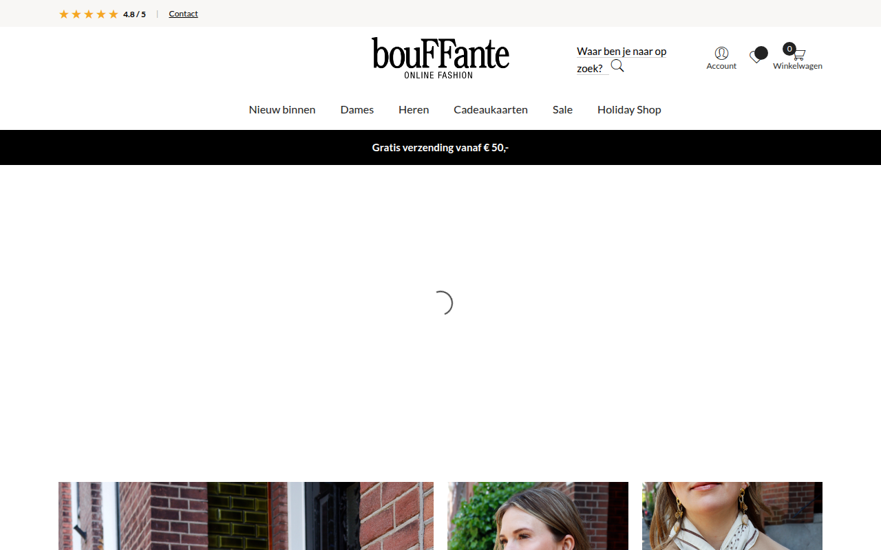 Screenshot van bouffante.nl