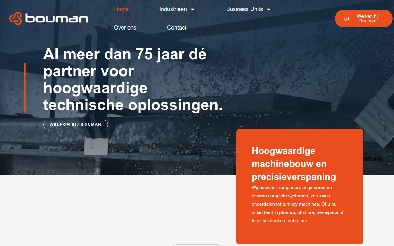 Screenshot van bouman.nl
