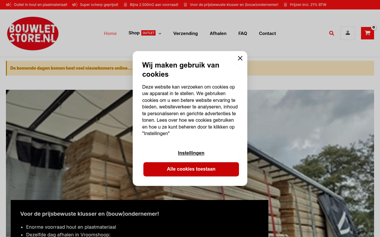 Screenshot van bouwletstore.nl