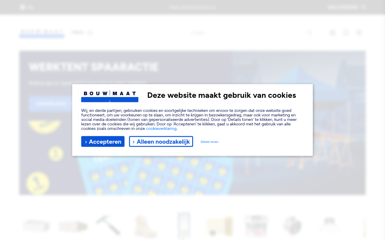 Screenshot van bouwmaat.nl