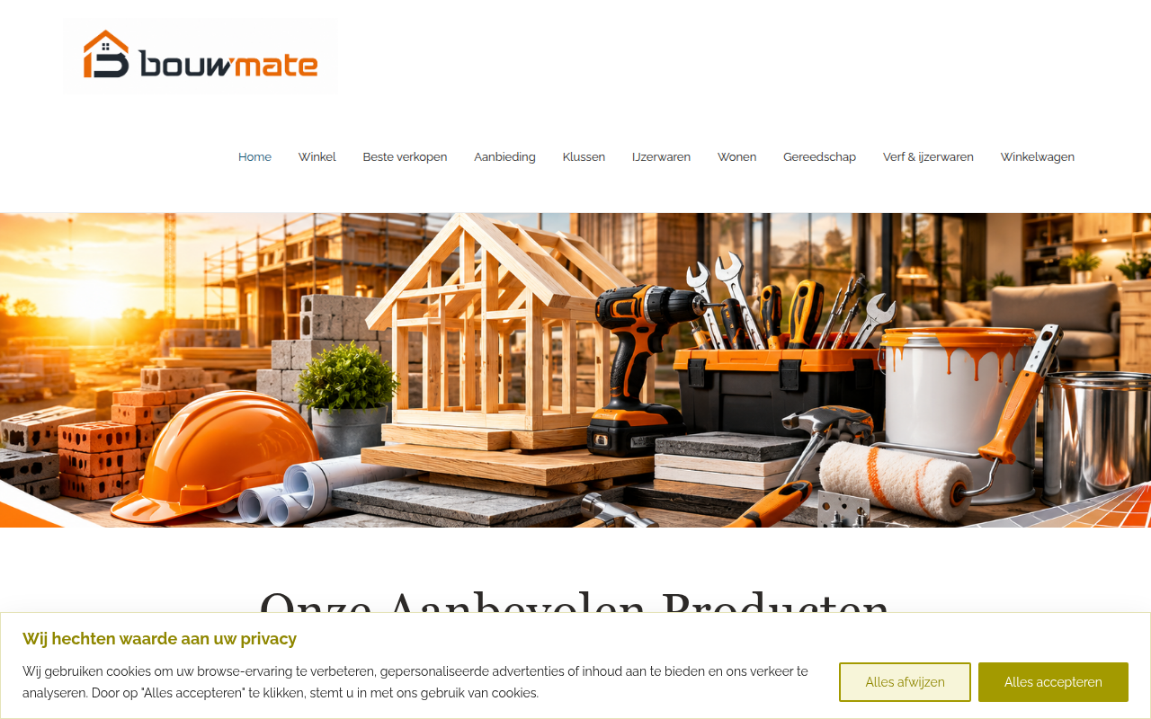 Screenshot van bouwmate.com