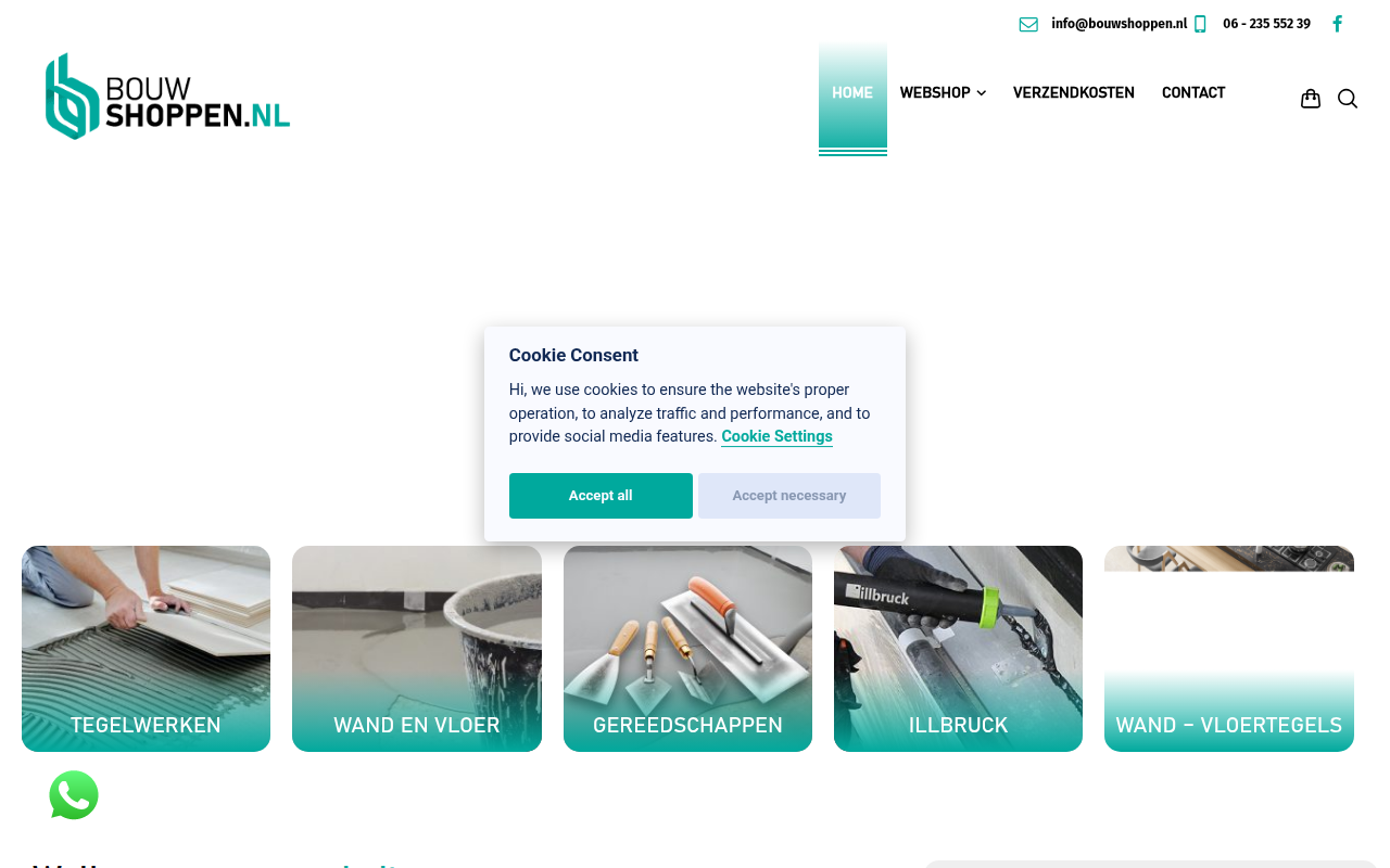 Screenshot van bouwshoppen.nl