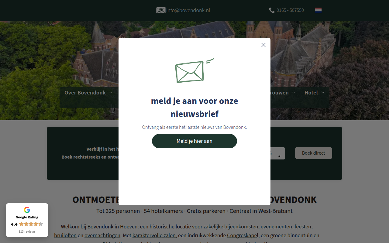 Screenshot van bovendonk.nl