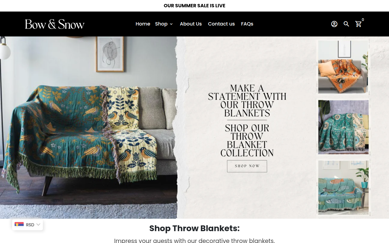 Screenshot van bowandsnow.com