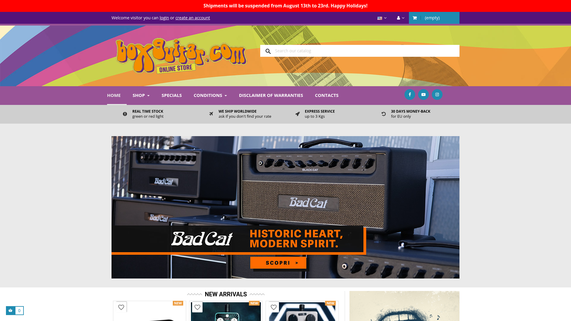 Screenshot van boxguitar.com