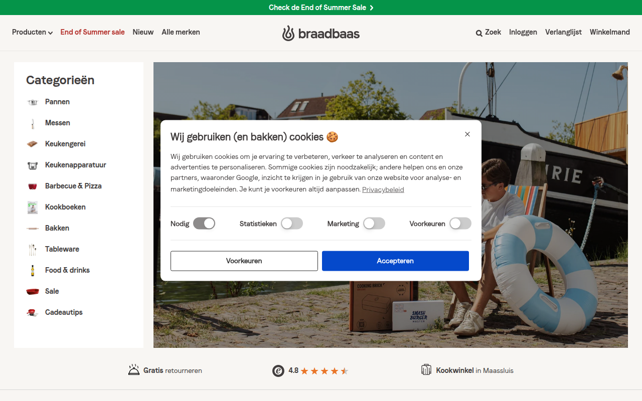 Screenshot van braadbaas.nl