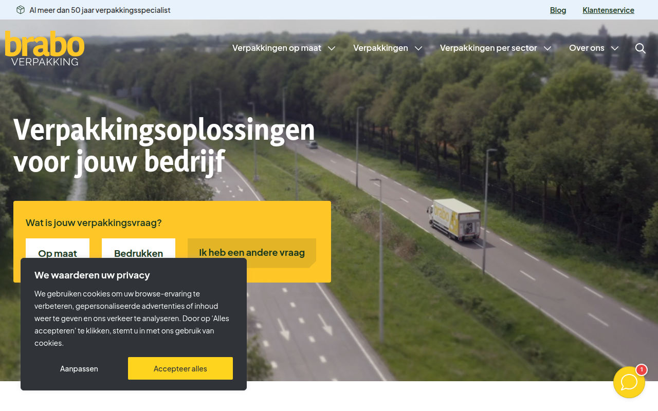 Screenshot van braboverpakking.nl