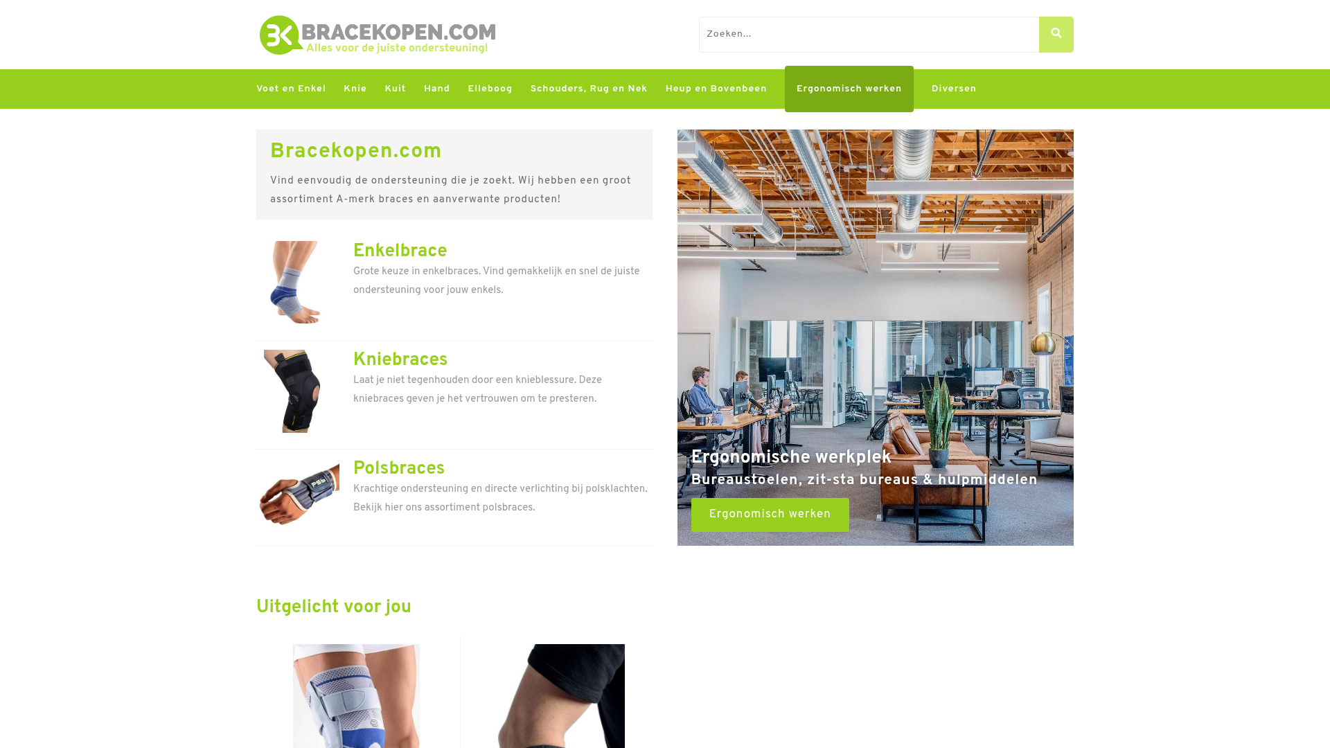 Screenshot van bracekopen.com