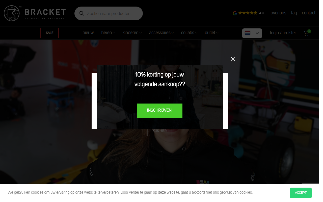 Screenshot van bracketofficial.com